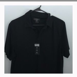 Alfani Mens Stretch Short Sleeve Collared Shirt - Size Medium